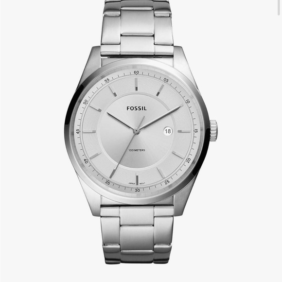 Fossil Mathis Three-Hand Date Stainless Steel Watch - Picture 5 of 5